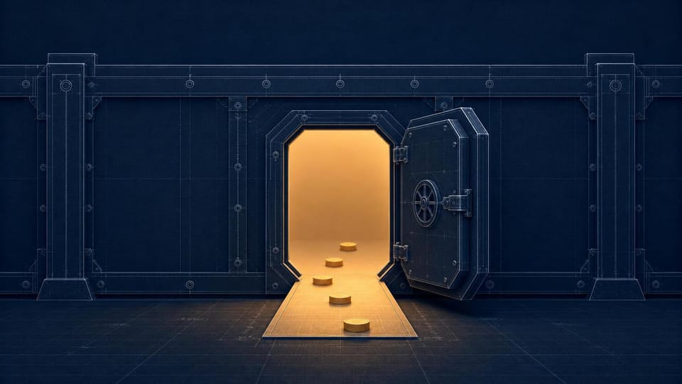 Reward tokens pass through an open illuminated hatch before a deadline boundary.