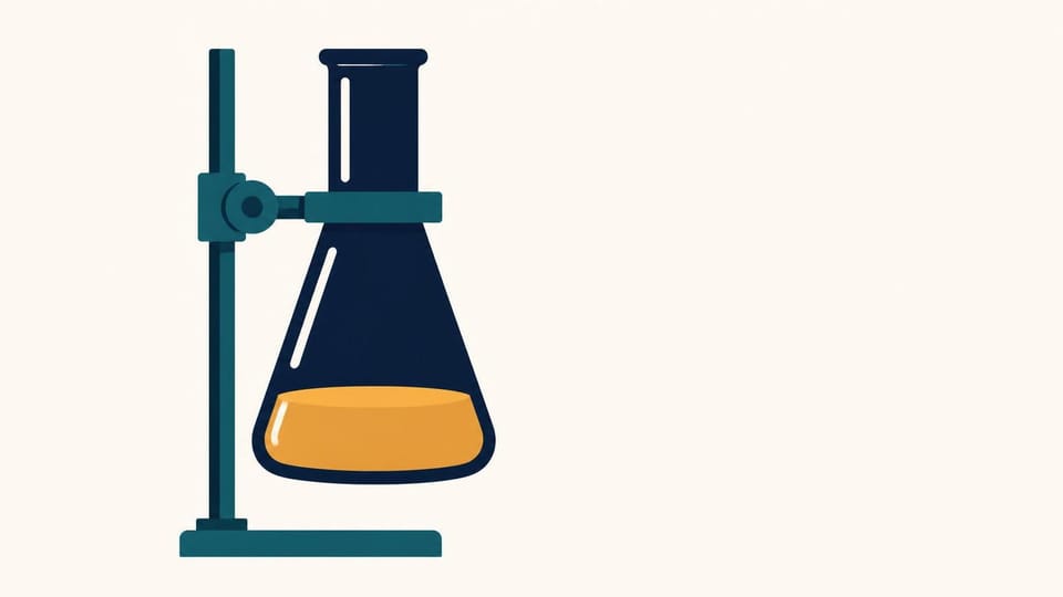 Clamped laboratory flask representing a controlled loyalty launch.