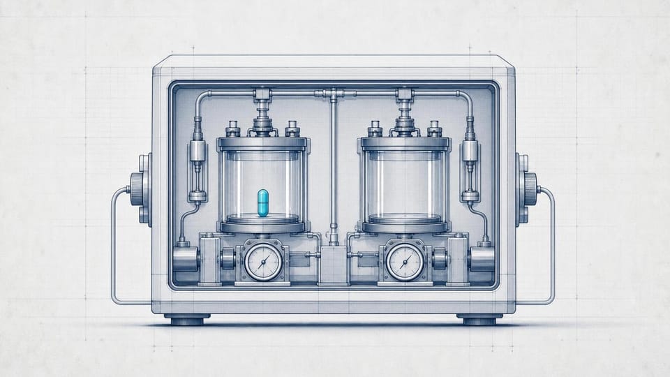 Twin-chamber measuring instrument comparing an intervention with a holdout.